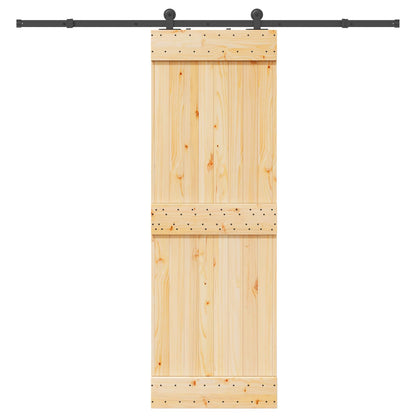 Schuifdeur NARVIK Naturel en Zwart 70 x 210 cm (213,5 cm)