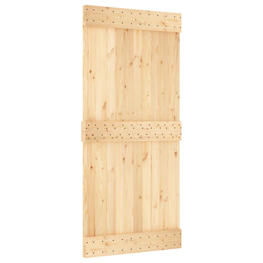 Schuifdeur NARVIK Naturel en Zwart 95 x 210 cm (213,5 cm)