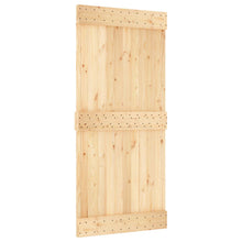 Schuifdeur NARVIK Naturel en Zwart 100 x 210 cm (213,5 cm)