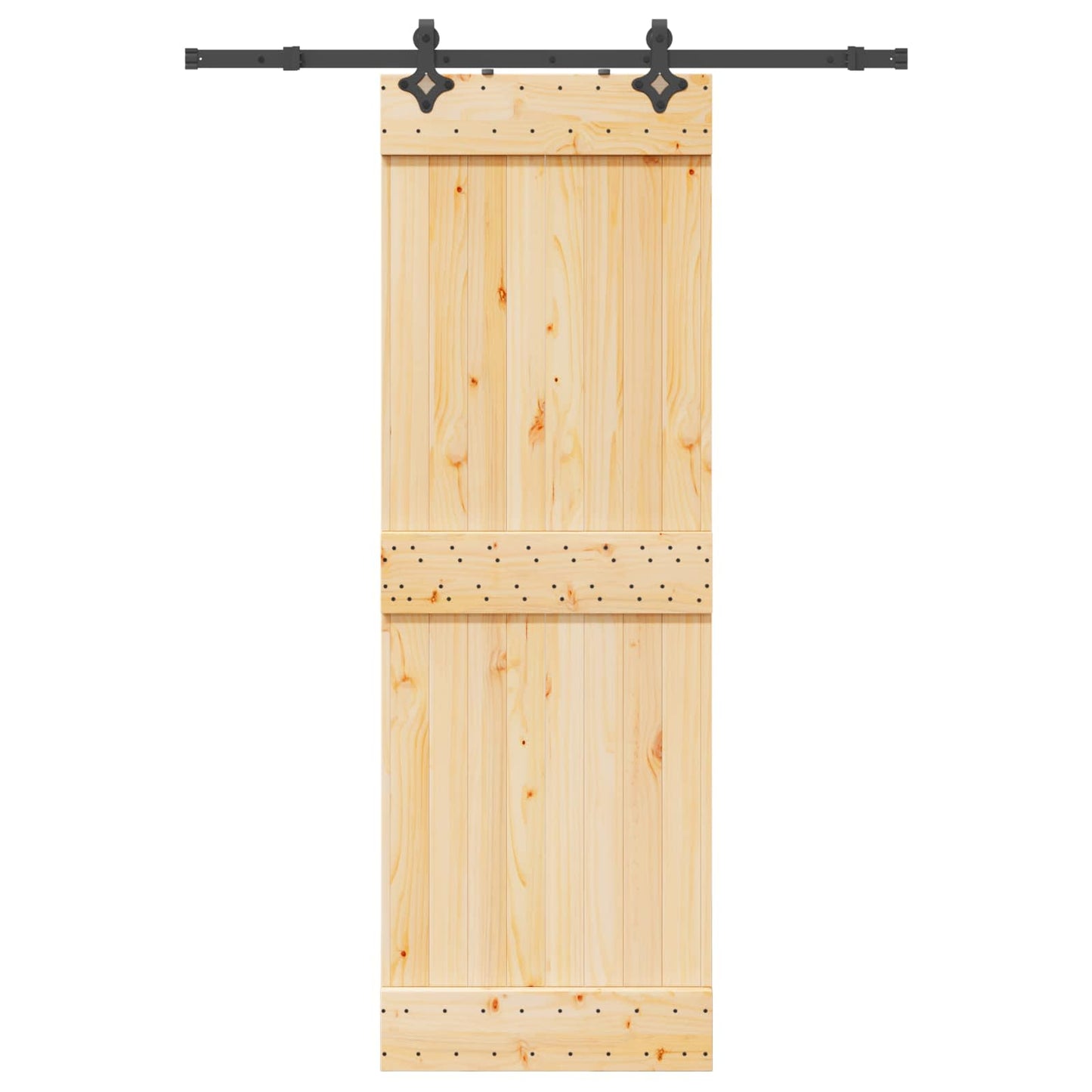 Schuifdeur NARVIK Naturel en Zwart 70 x 210 cm (152,5 cm)