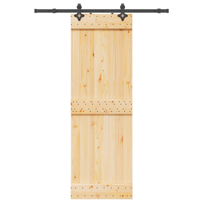Schuifdeur NARVIK Naturel en Zwart 70 x 210 cm (152,5 cm)