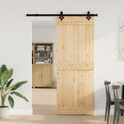 Schuifdeur Naturel Zwart 80x210 cm