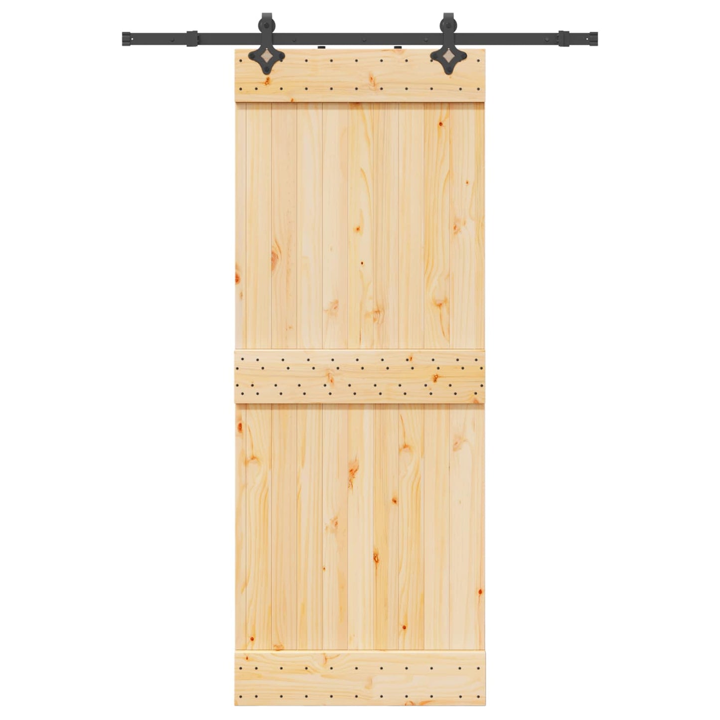 Schuifdeur NARVIK Naturel en Zwart 80 x 210 cm (152,5 cm)