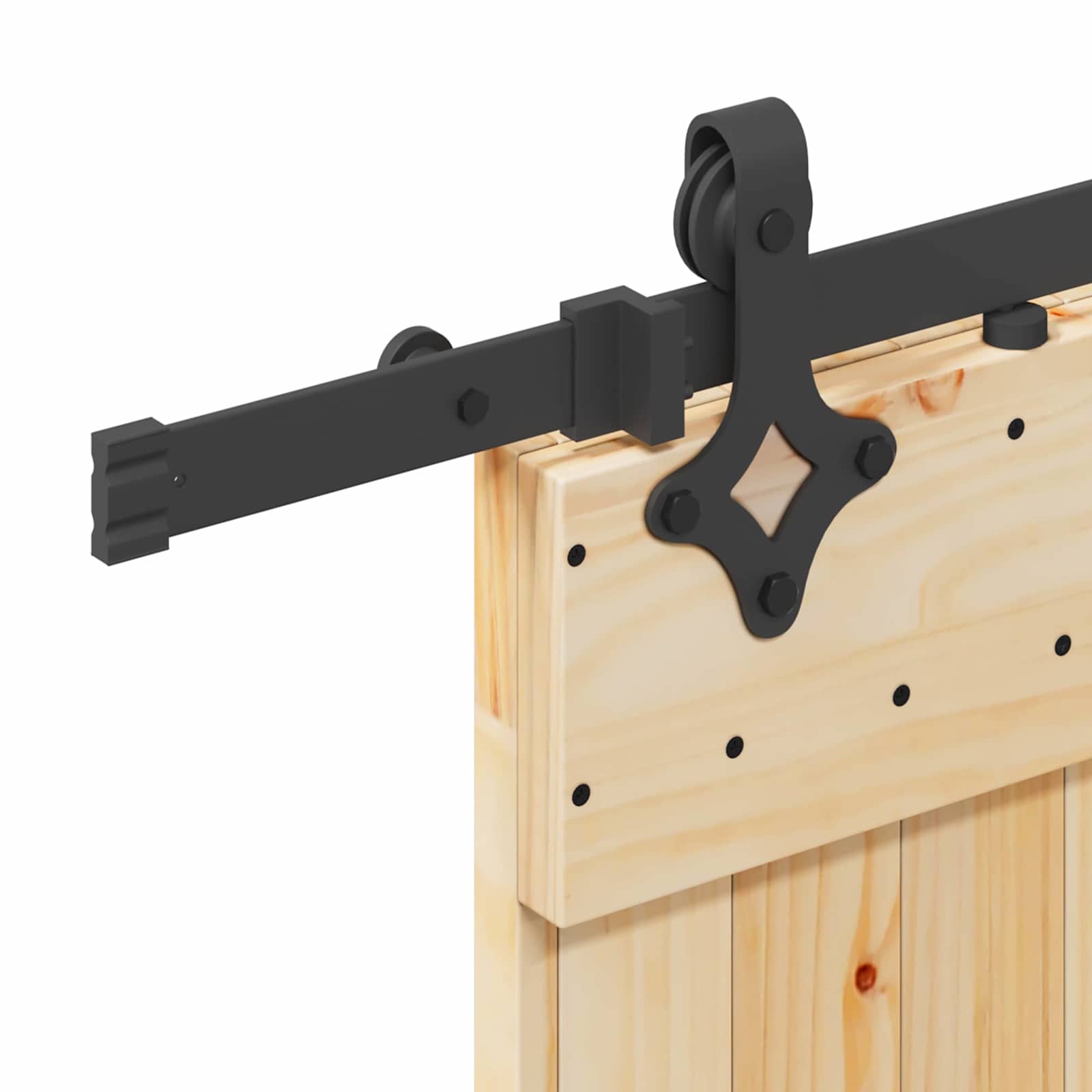 Schuifdeur NARVIK Naturel en Zwart 85 x 210 cm (152,5 cm)