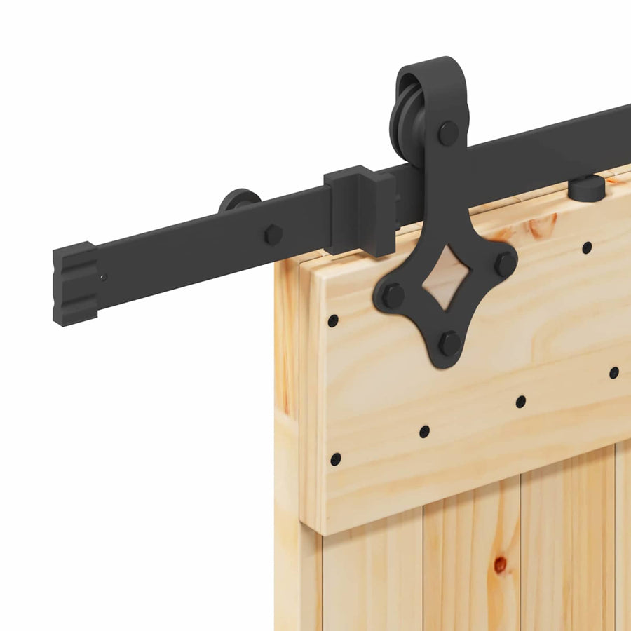 Schuifdeur NARVIK Naturel en Zwart 85 x 210 cm (152,5 cm)