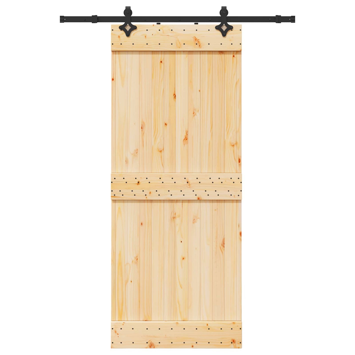 Schuifdeur NARVIK Naturel en Zwart 85 x 210 cm (152,5 cm)