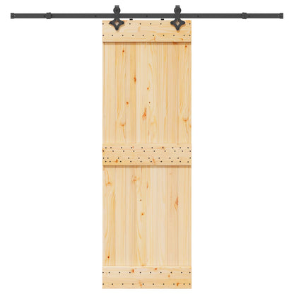 Schuifdeur NARVIK Naturel en Zwart 70 x 210 cm (213,5 cm)