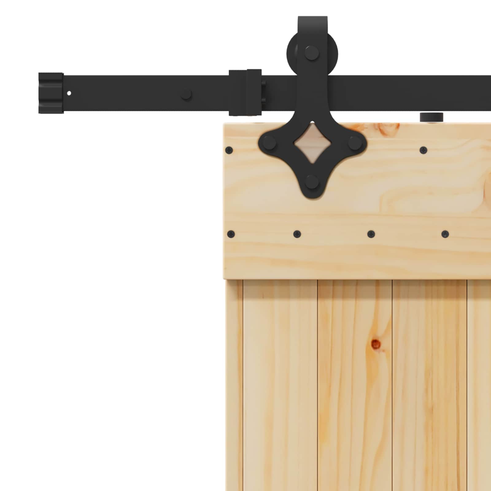 Schuifdeur NARVIK Naturel en Zwart 85 x 210 cm (213,5 cm)