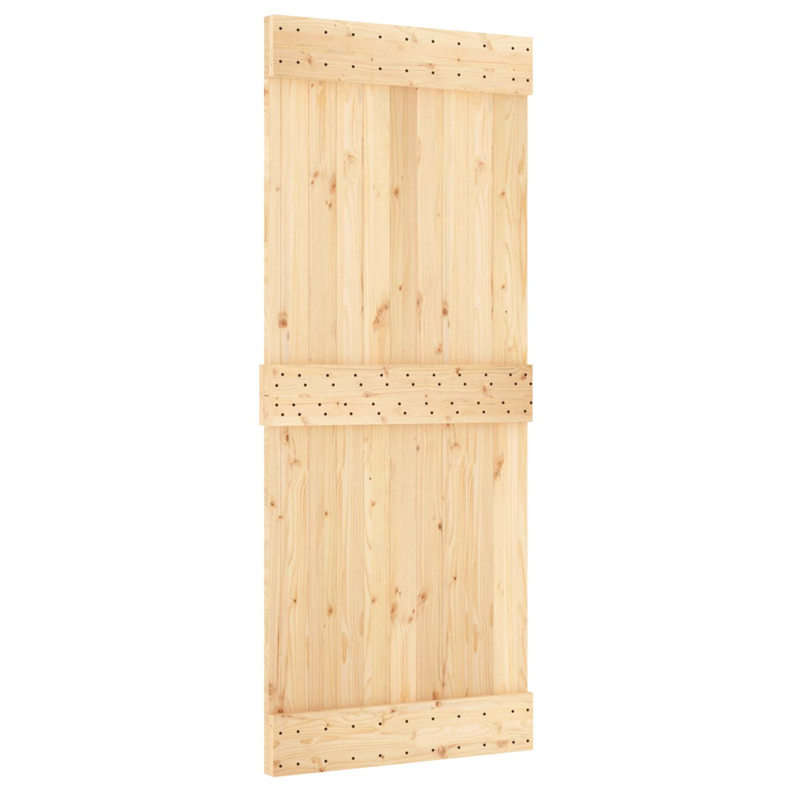 Schuifdeur NARVIK Naturel en Zwart 85 x 210 cm (213,5 cm)