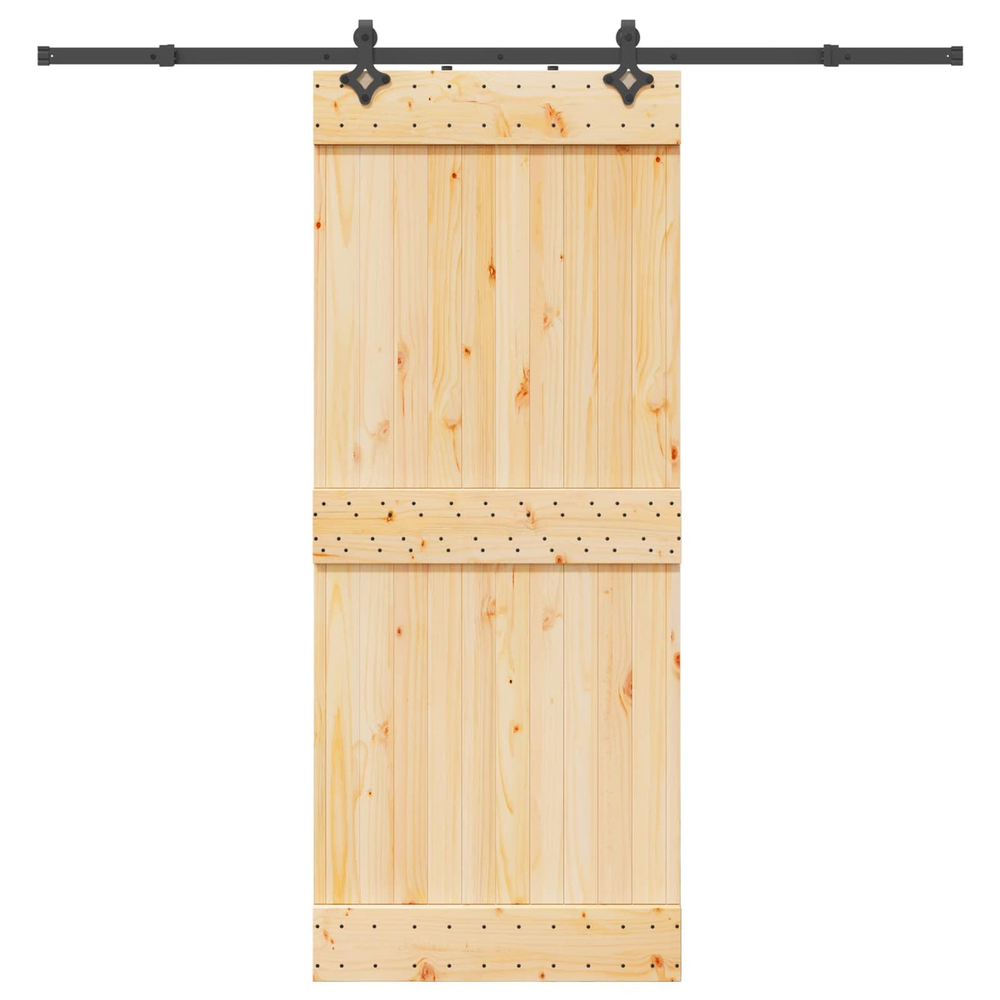 Schuifdeur NARVIK Naturel en Zwart 85 x 210 cm (213,5 cm)