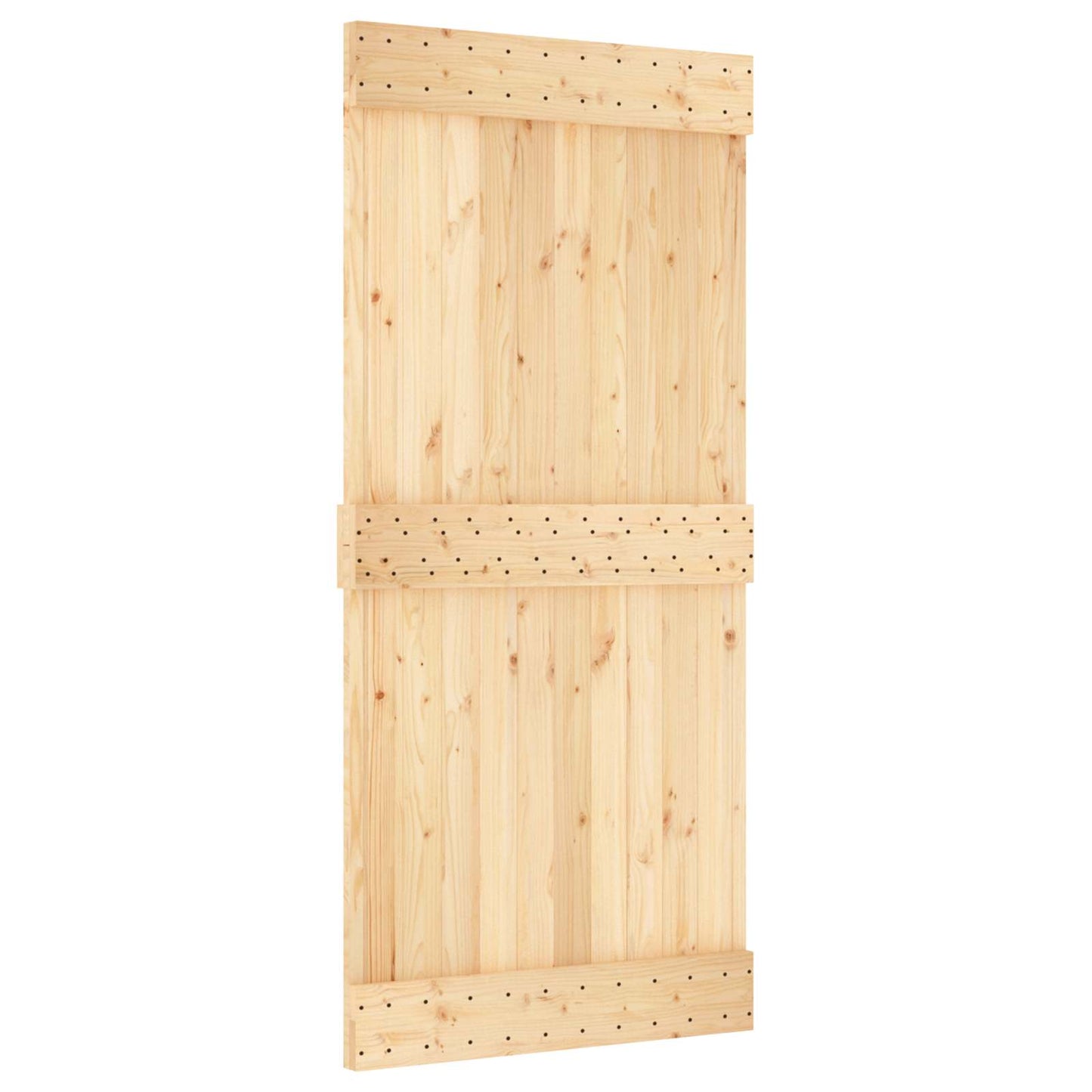 Schuifdeur NARVIK Naturel en Zwart 95 x 210 cm (213,5 cm)