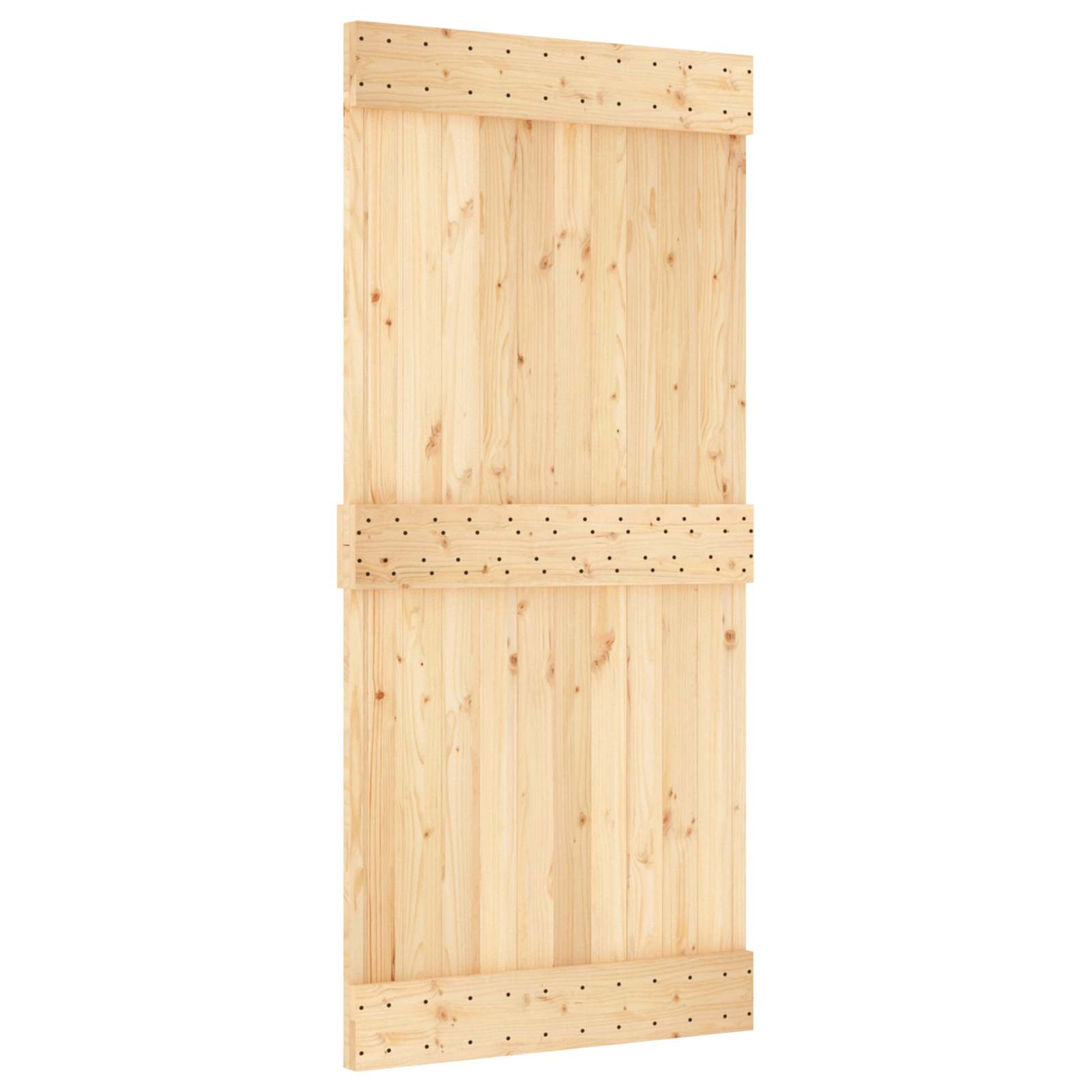 Schuifdeur NARVIK Naturel en Zwart 95 x 210 cm (213,5 cm)