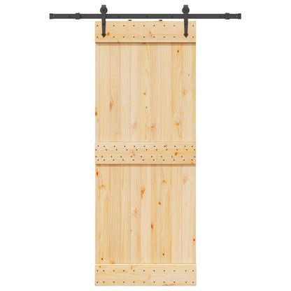 Schuifdeur NARVIK Naturel en Zwart 80 x 210 cm (152,5 cm)