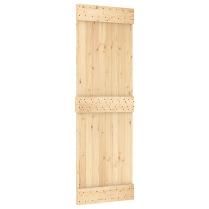 Schuifdeur NARVIK Naturel en Zwart 70 x 210 cm (213,5 cm)