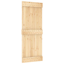 Schuifdeur NARVIK Naturel en Zwart 85 x 210 cm (213,5 cm)