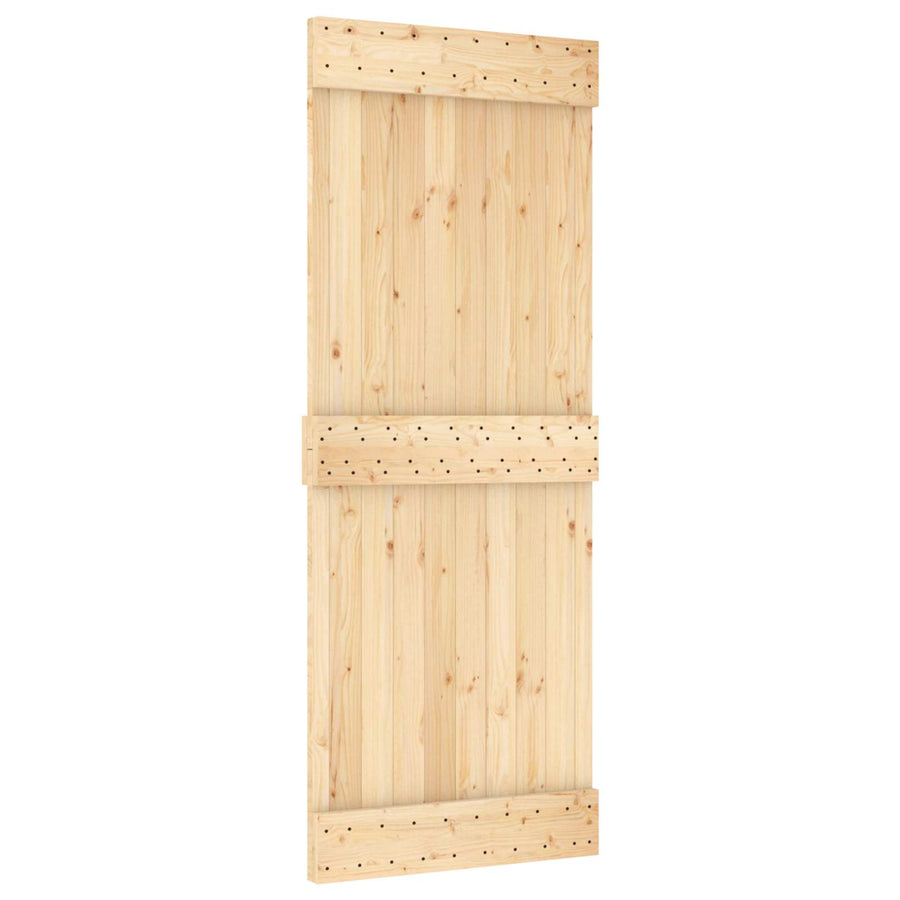 Schuifdeur NARVIK Naturel en Zwart 85 x 210 cm (213,5 cm)