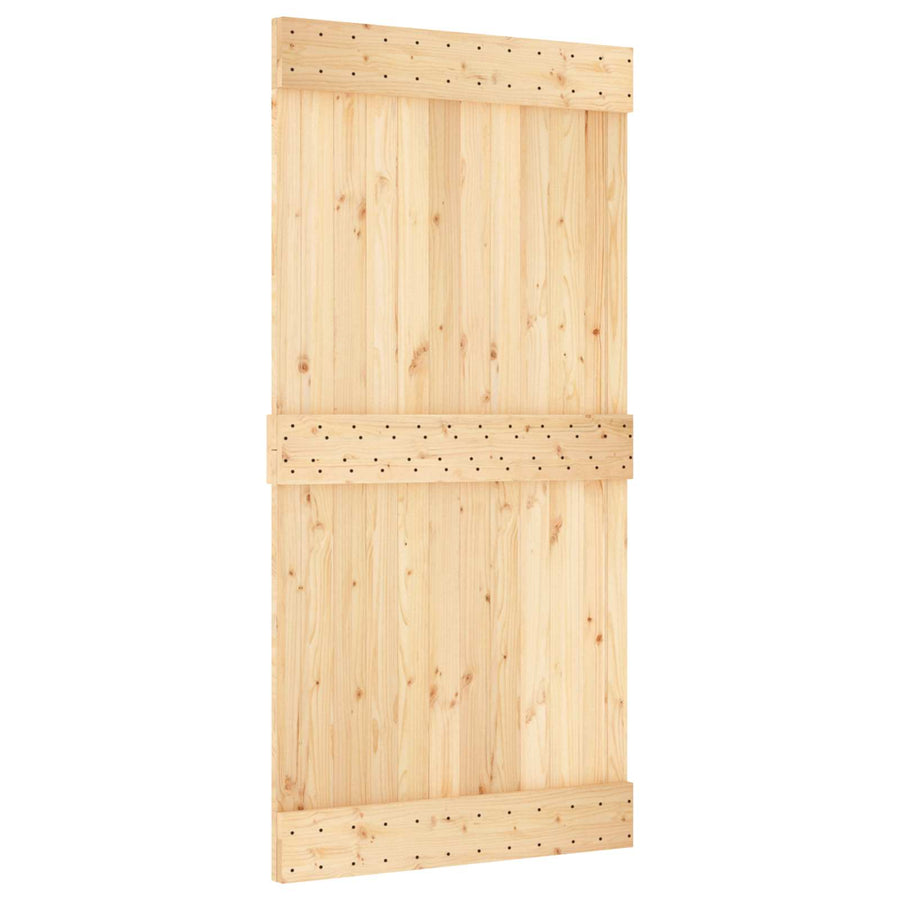 Schuifdeur NARVIK Naturel en Zwart 100 x 210 cm (213,5 cm)