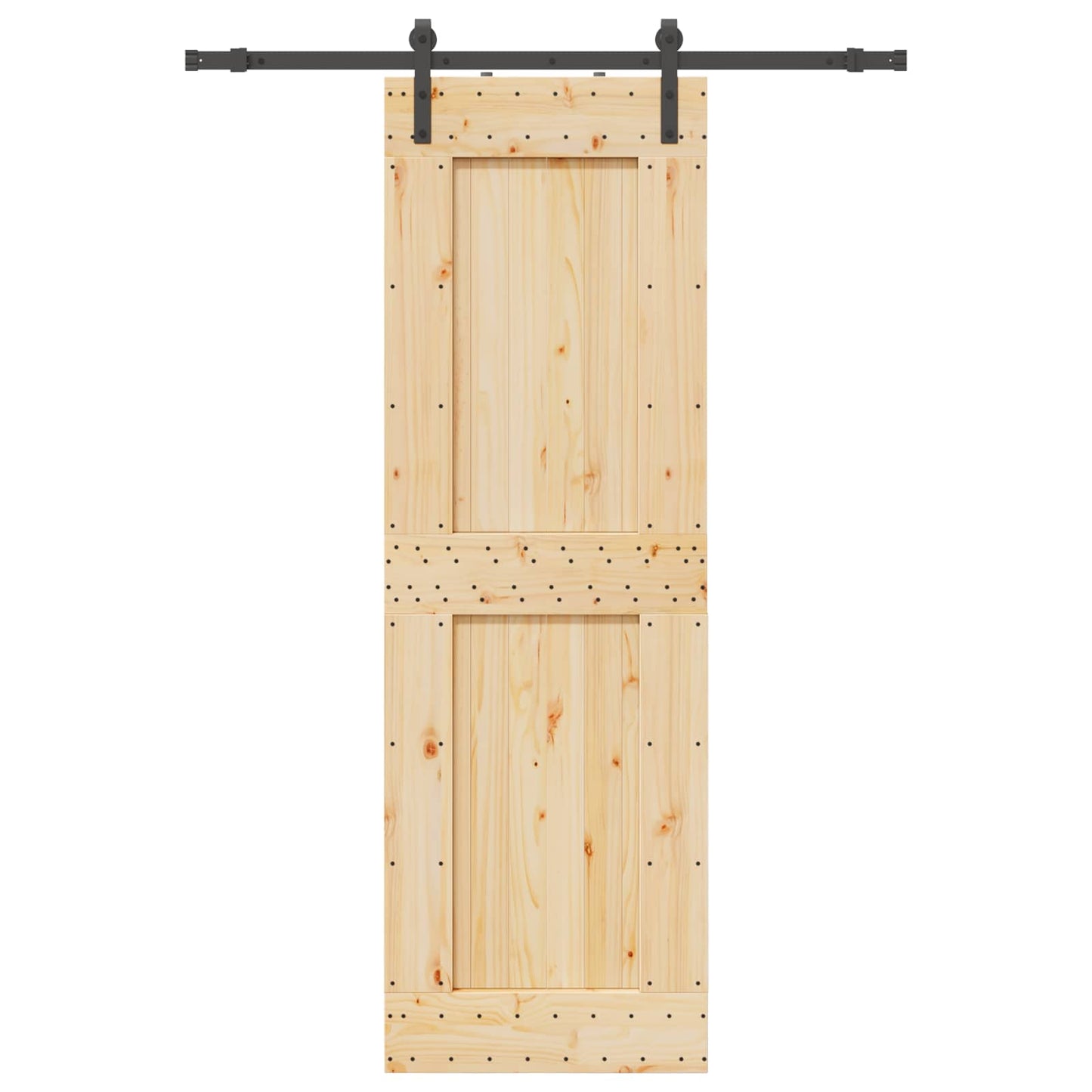 Schuifdeur NARVIK Naturel en Zwart 70 x 210 cm (152,5 cm)