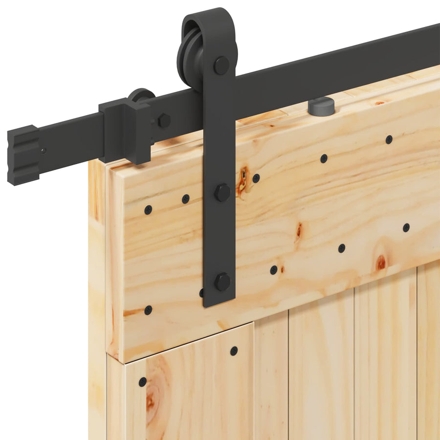 Schuifdeur NARVIK Naturel en Zwart 85 x 210 cm (152,5 cm)