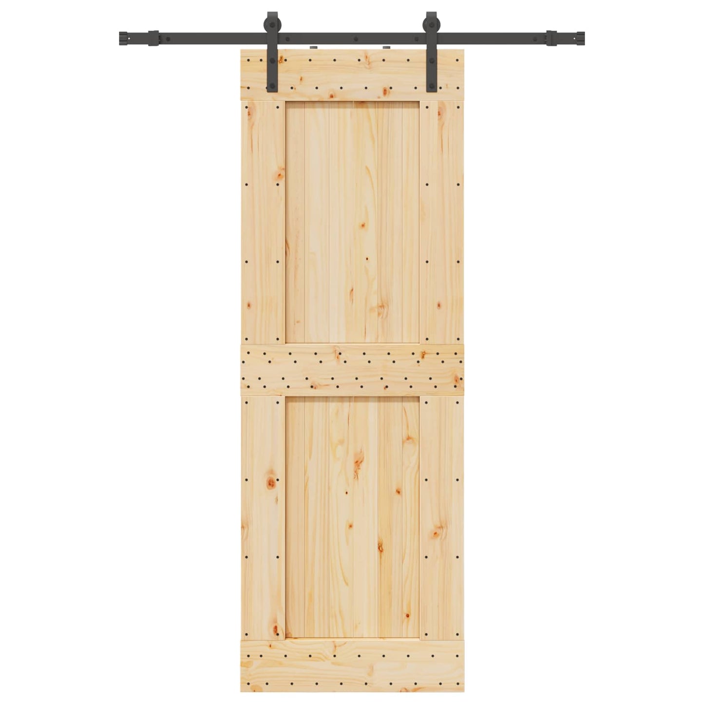 Schuifdeur NARVIK Naturel en Zwart 85 x 210 cm (152,5 cm)