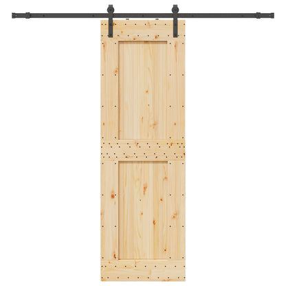 Schuifdeur NARVIK Naturel en Zwart 70 x 210 cm (213,5 cm)