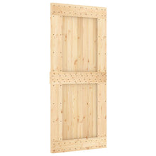 Schuifdeur NARVIK Naturel en Zwart 90 x 210 cm (213,5 cm)