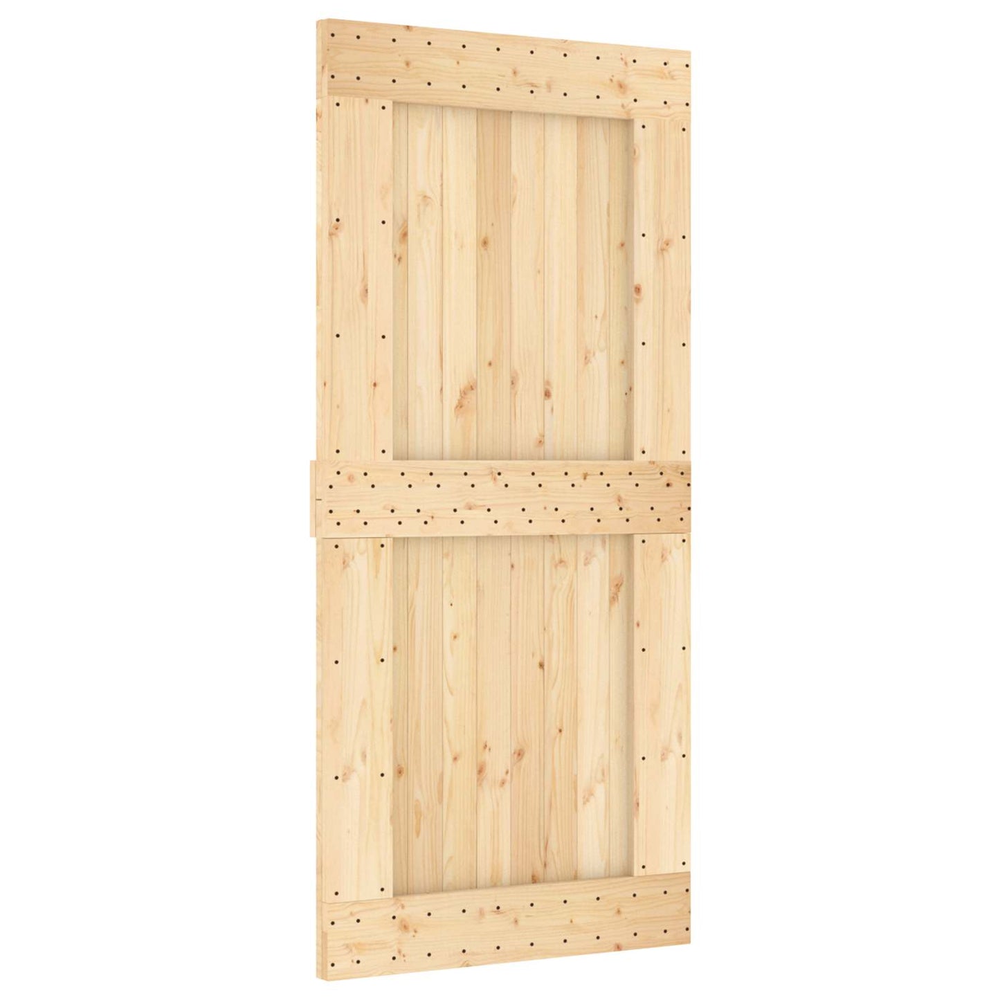 Schuifdeur NARVIK Naturel en Zwart 95 x 210 cm (213,5 cm)