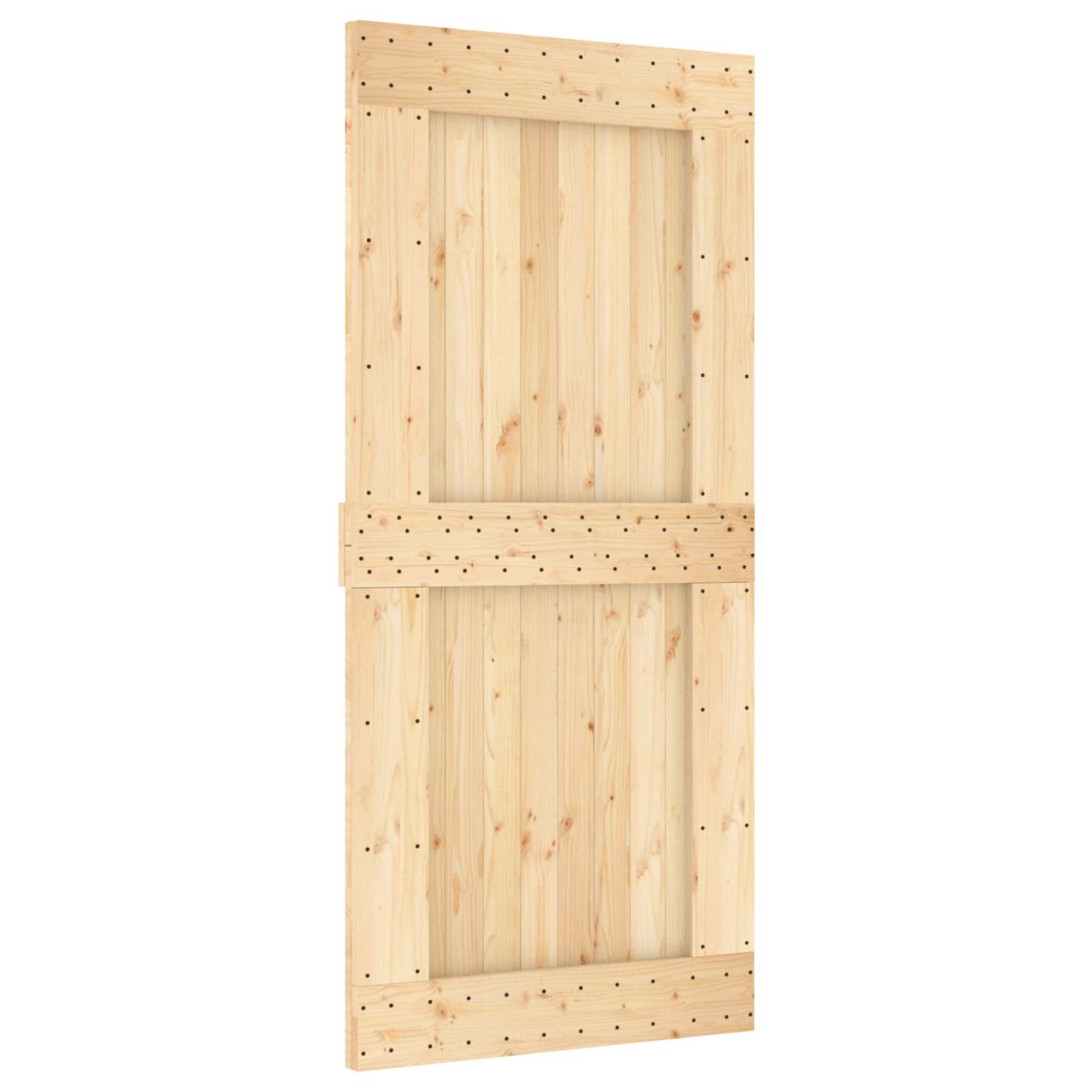 Schuifdeur NARVIK Naturel en Zwart 95 x 210 cm (213,5 cm)