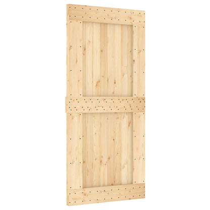 Schuifdeur NARVIK Naturel en Zwart 95 x 210 cm (213,5 cm)