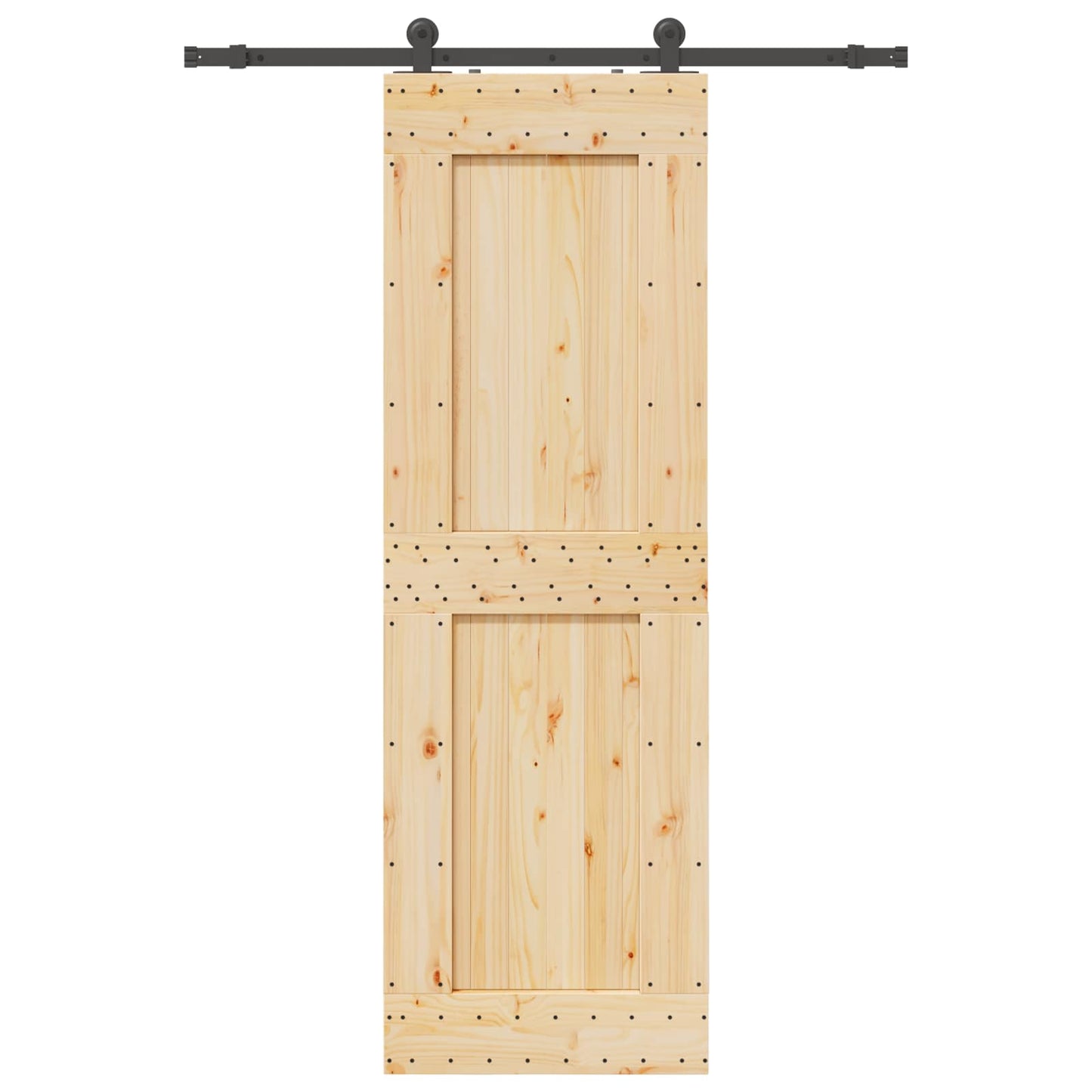 Schuifdeur NARVIK Naturel en Zwart 70 x 210 cm (152,5 cm)