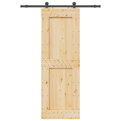 Schuifdeur NARVIK Naturel en Zwart 80 x 210 cm (152,5 cm)