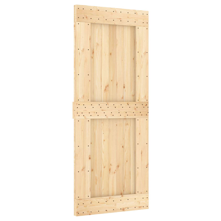 Schuifdeur NARVIK Naturel en Zwart 85 x 210 cm (152,5 cm)