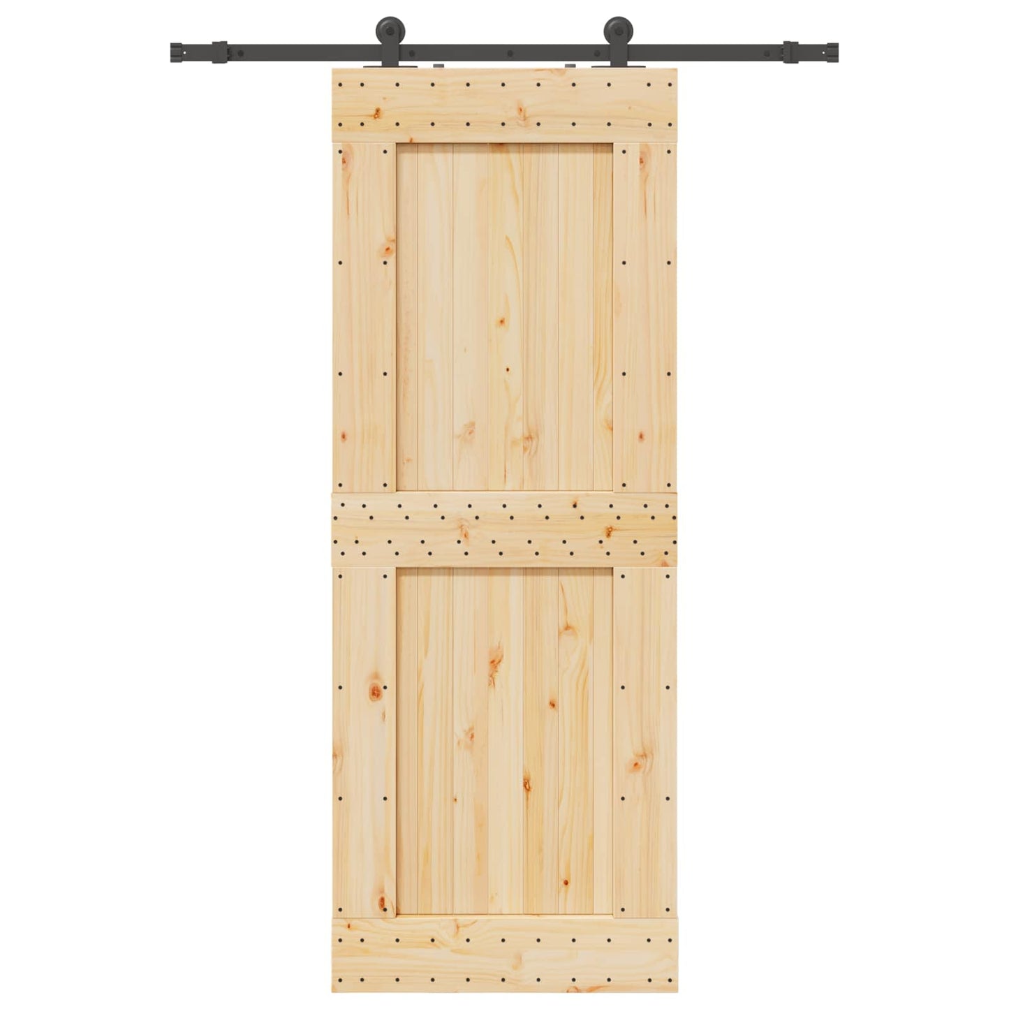 Schuifdeur NARVIK Naturel en Zwart 85 x 210 cm (152,5 cm)