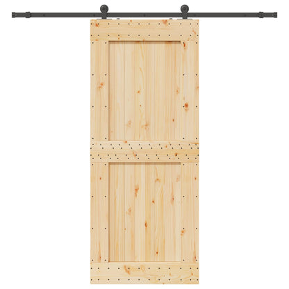 Schuifdeur NARVIK Naturel en Zwart 95 x 210 cm (213,5 cm)