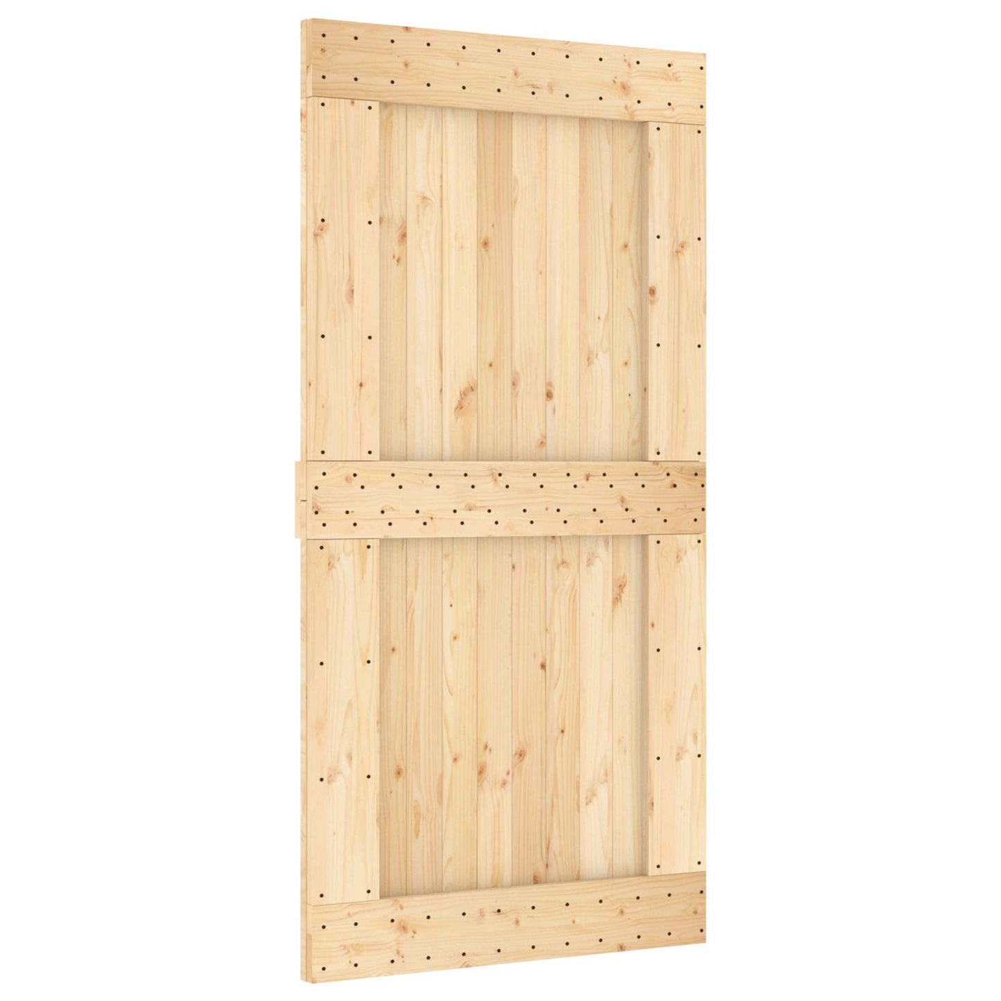 Schuifdeur NARVIK Naturel en Zwart 100 x 210 cm (213,5 cm)