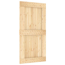 Schuifdeur NARVIK Naturel en Zwart 100 x 210 cm (213,5 cm)