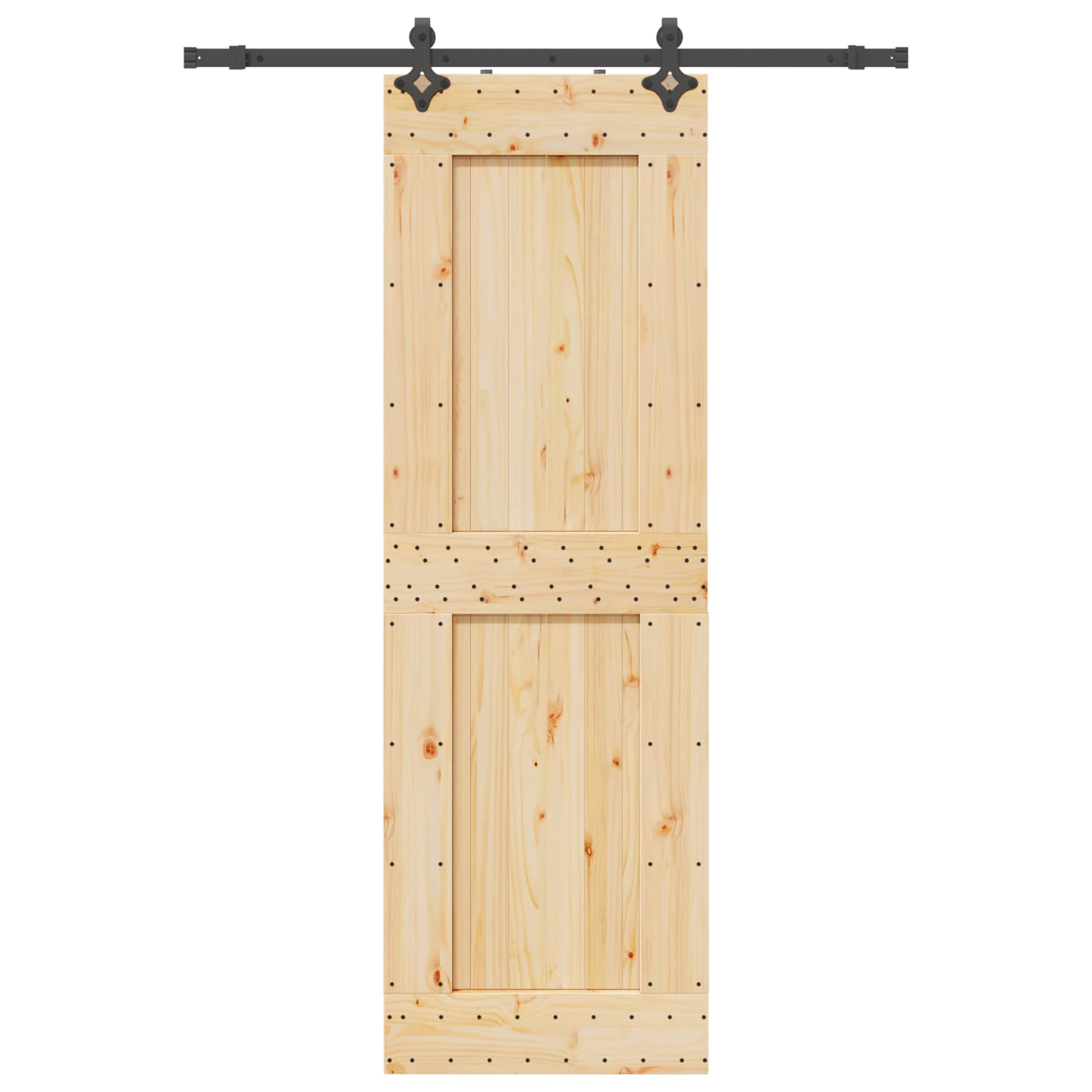 Schuifdeur NARVIK Naturel en Zwart 70 x 210 cm (152,5 cm)