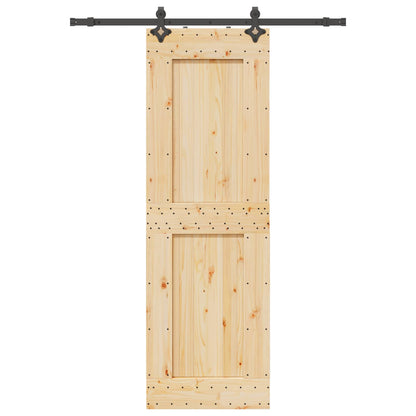 Schuifdeur NARVIK Naturel en Zwart 70 x 210 cm (152,5 cm)