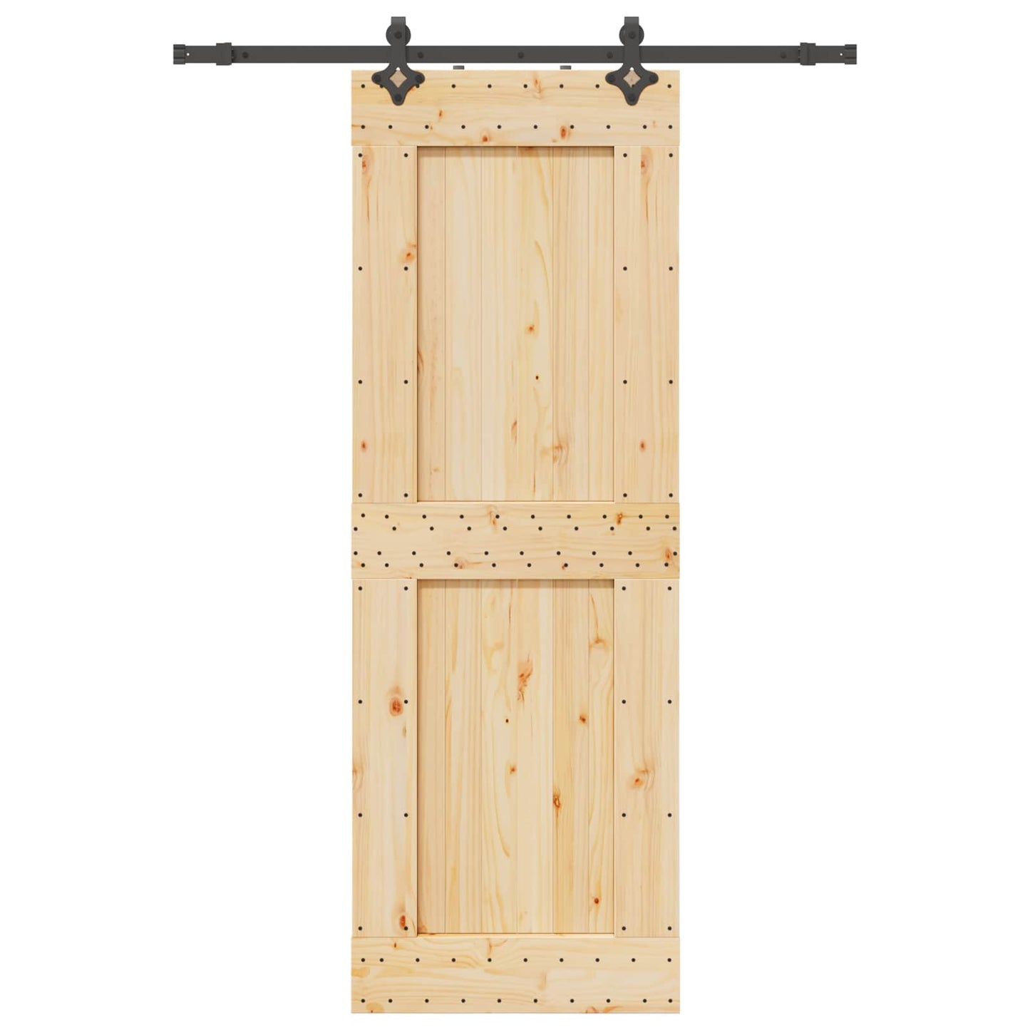 Schuifdeur NARVIK Naturel en Zwart 80 x 210 cm (152,5 cm)