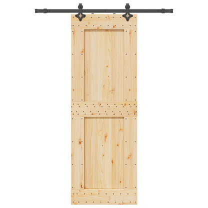 Schuifdeur NARVIK Naturel en Zwart 80 x 210 cm (152,5 cm)