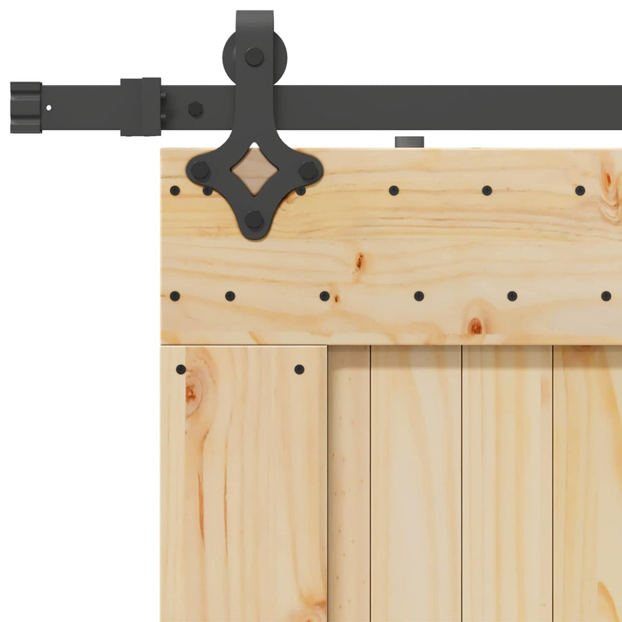 Schuifdeur NARVIK Naturel en Zwart 85 x 210 cm (152,5 cm)