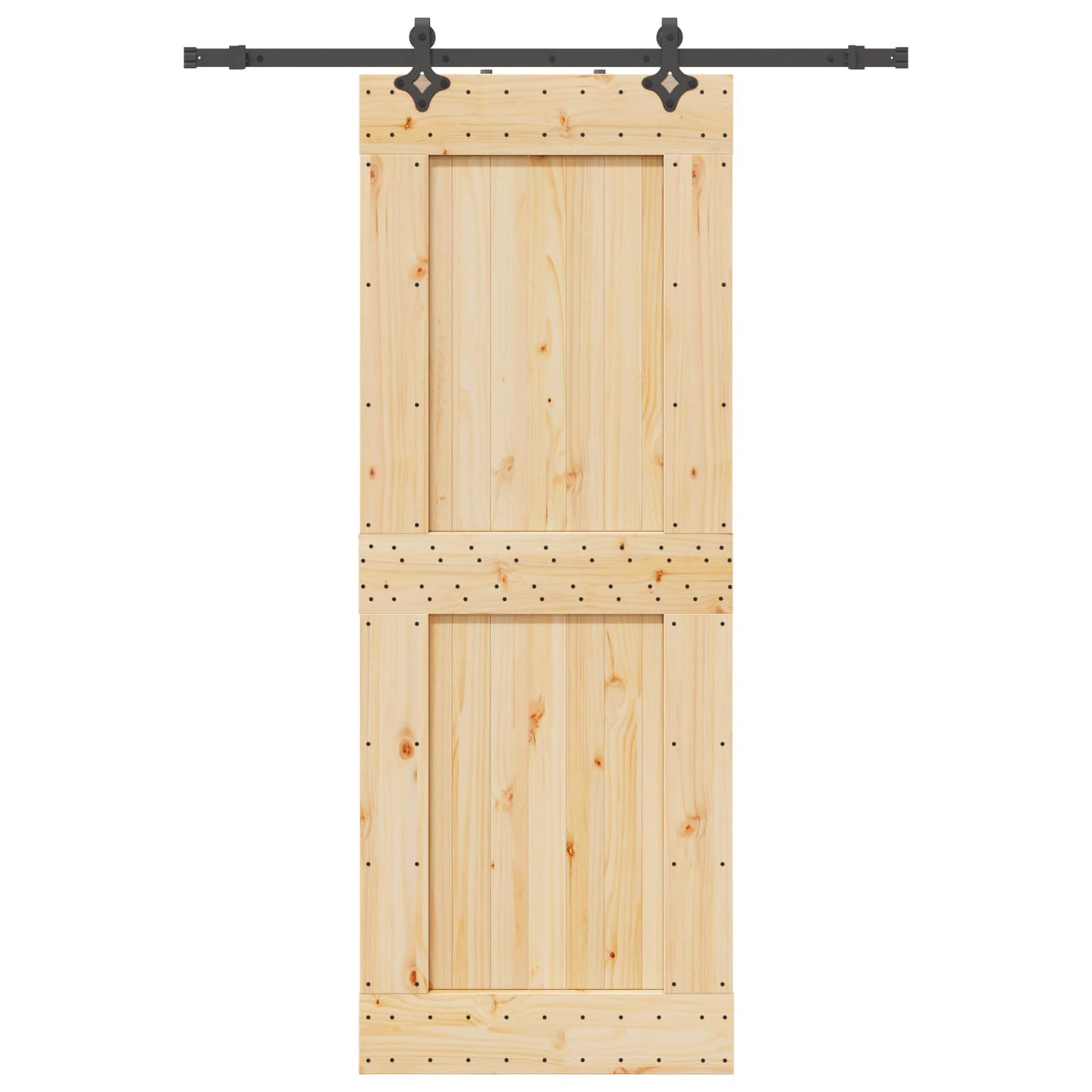 Schuifdeur NARVIK Naturel en Zwart 85 x 210 cm (152,5 cm)