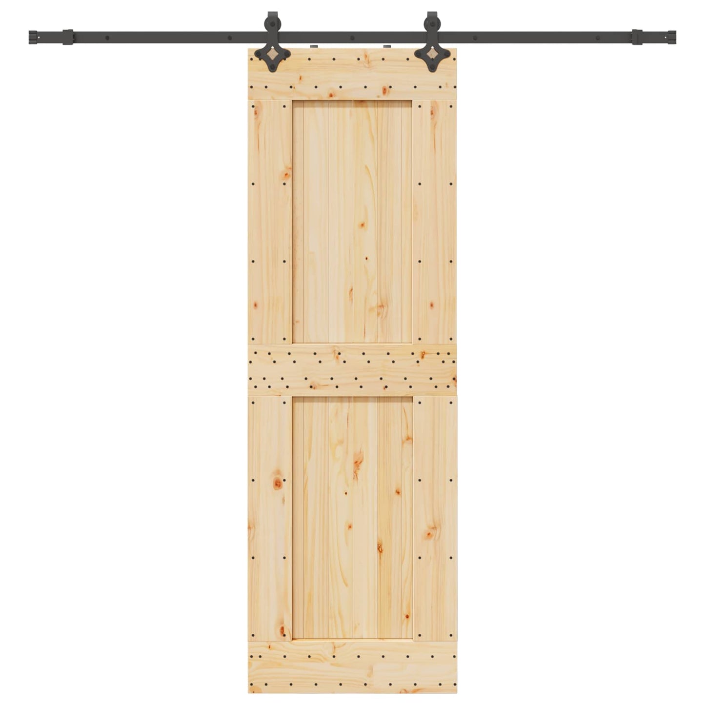 Schuifdeur NARVIK Naturel en Zwart 70 x 210 cm (213,5 cm)