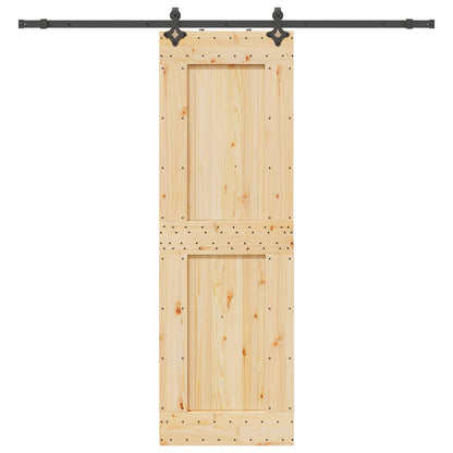 Schuifdeur NARVIK Naturel en Zwart 70 x 210 cm (213,5 cm)