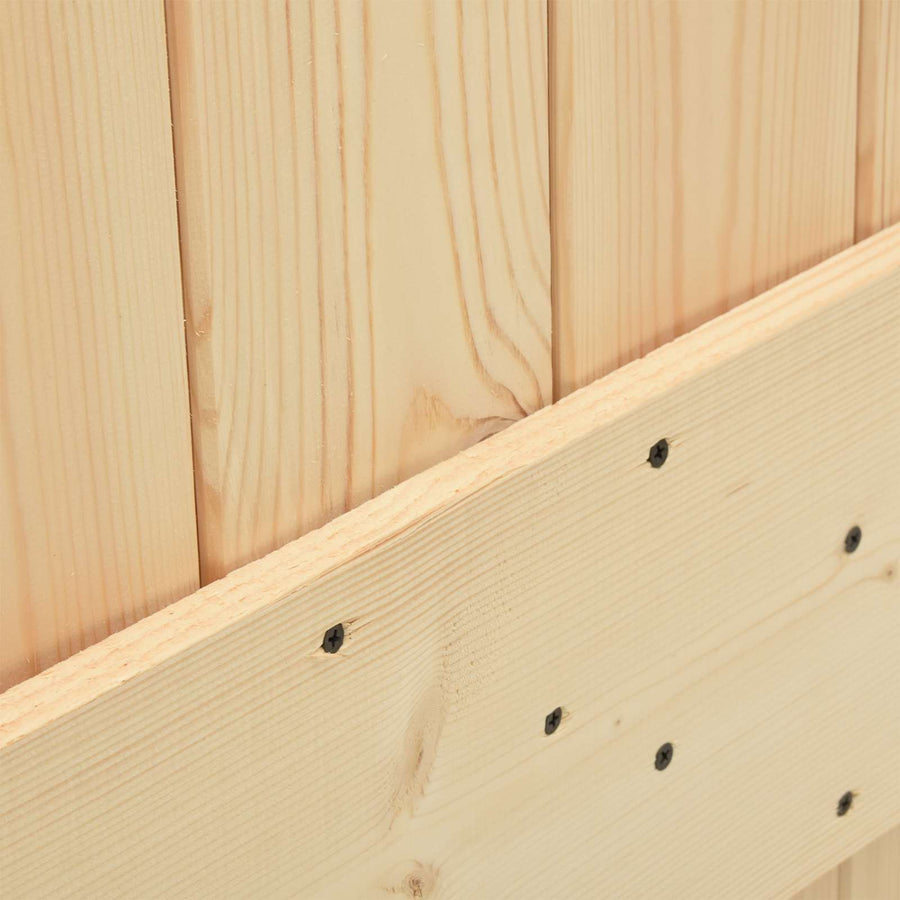 Schuifdeur NARVIK Naturel en Zwart 90 x 210 cm (213,5 cm)