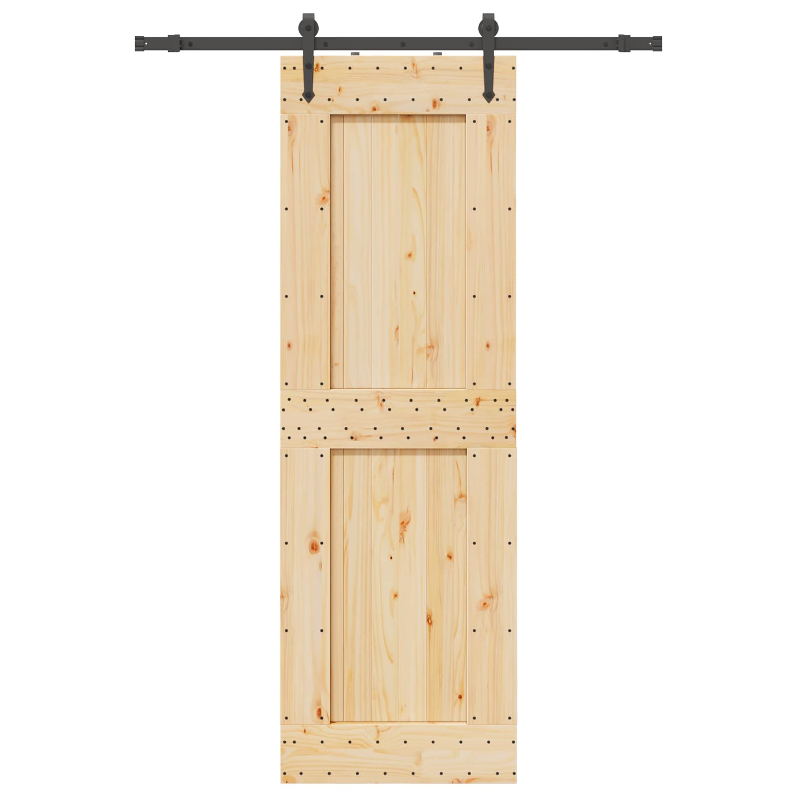 Schuifdeur NARVIK Naturel en Zwart 70 x 210 cm (152,5 cm)