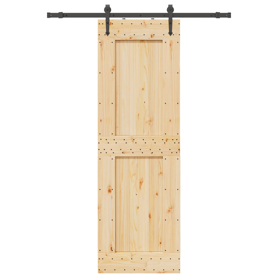 Schuifdeur NARVIK Naturel en Zwart 70 x 210 cm (152,5 cm)