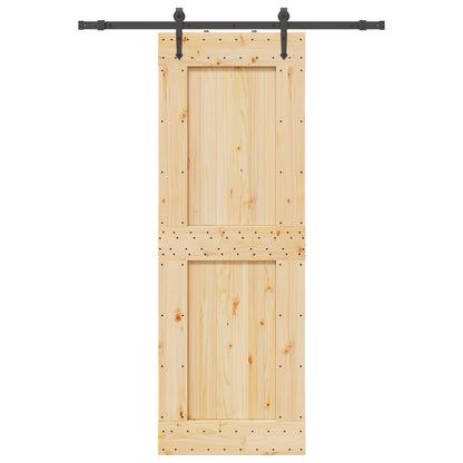 Schuifdeur NARVIK Naturel en Zwart 80 x 210 cm (152,5 cm)