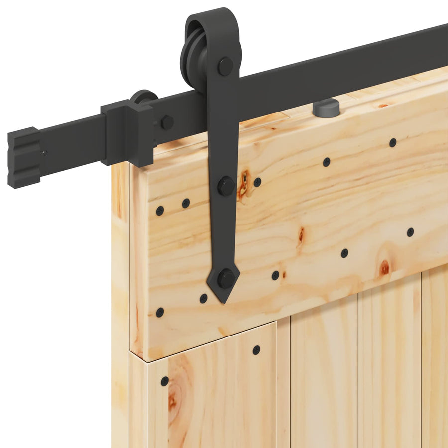 Schuifdeur NARVIK Naturel en Zwart 85 x 210 cm (152,5 cm)