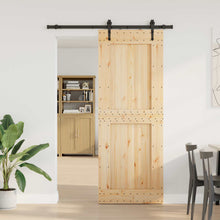Schuifdeur NARVIK Naturel en Zwart 85 x 210 cm (152,5 cm)